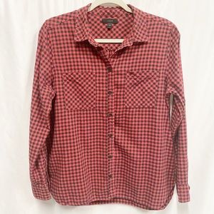 J. Crew Red & Black Gingham Button Down Flannel Shirt